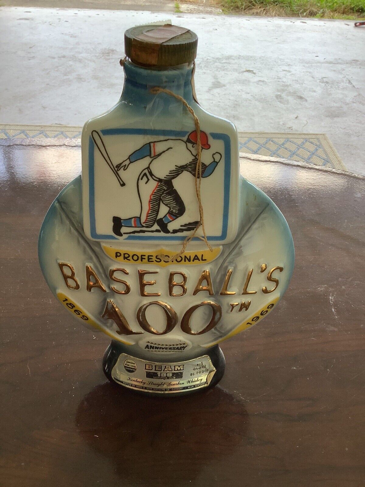 1869 ~ 1969 Celebration Bottle of Bourbon ~ 100 Years of Baseball ~ Spectacular 