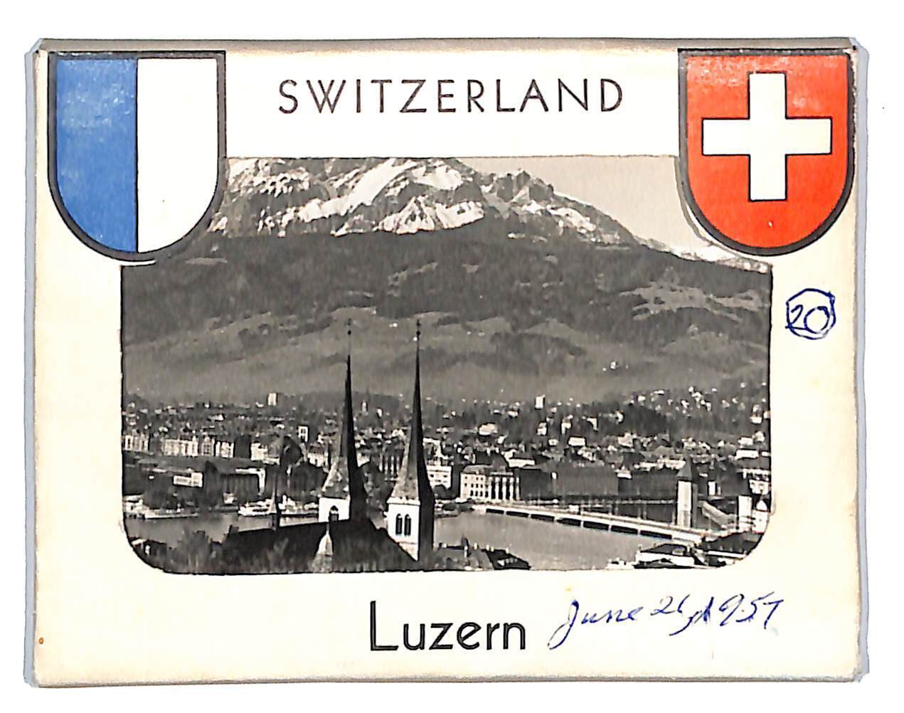 Luzern Switzerland Souvenir Mini RPPC* Postcard Packet - c1957 10 cards VGC