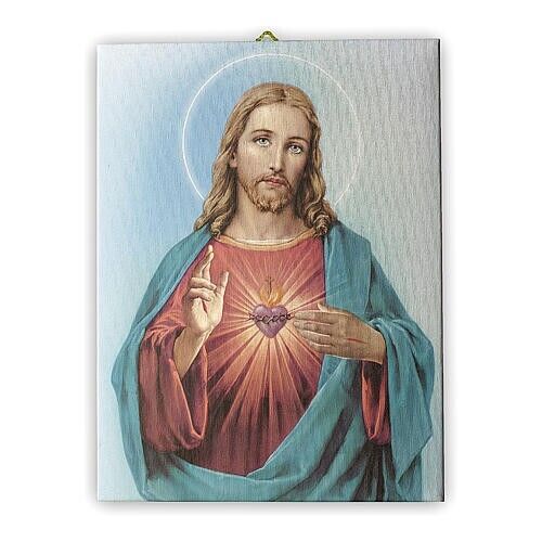 Religious Sacred Heart of Jesus painting on canvas 20x28 inches