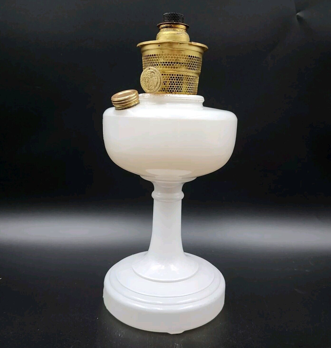 Vintage Aladdin Simplicity B-30 Kerosene Oil Lamp White 
