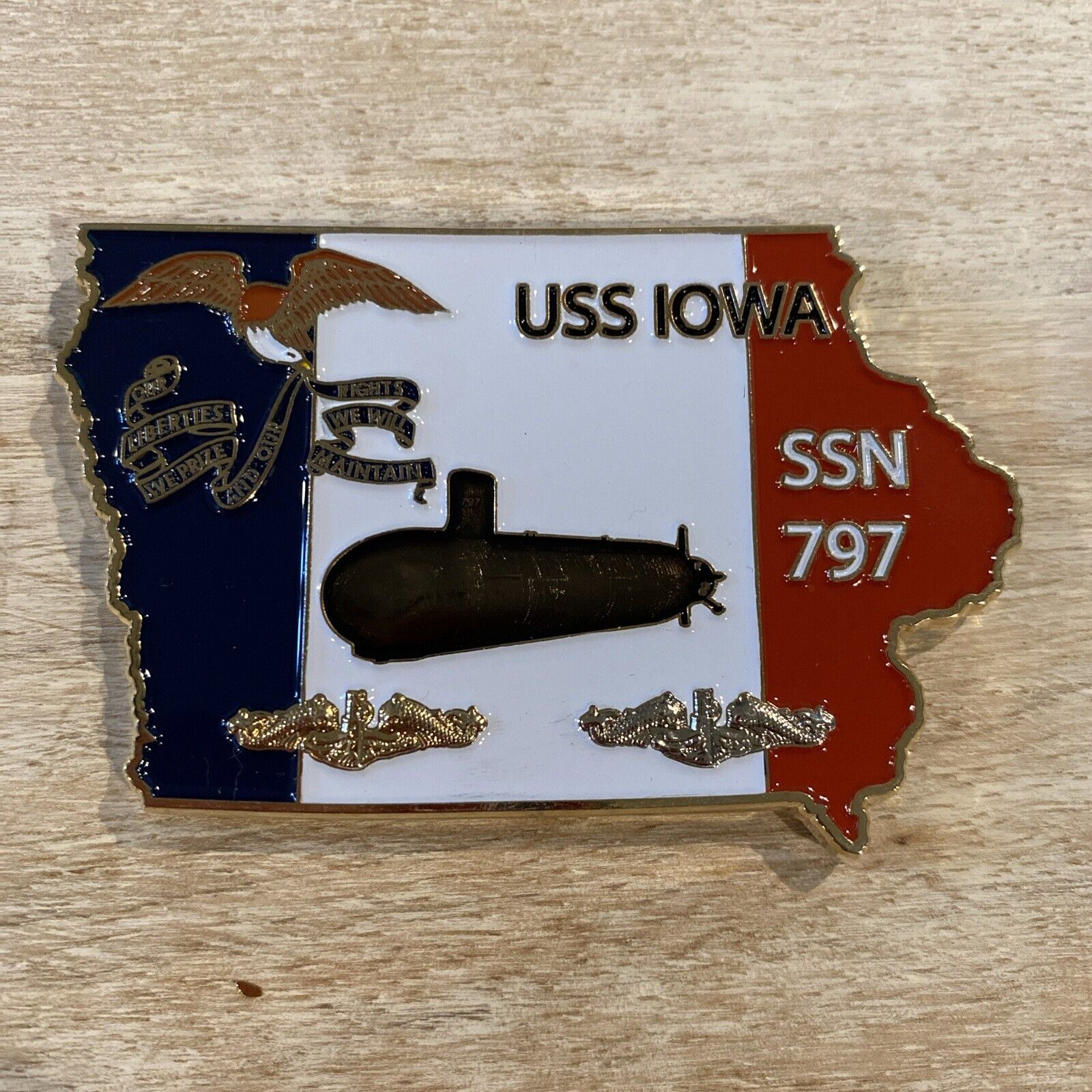 USS Iowa ships coin Navy USN non-cpo