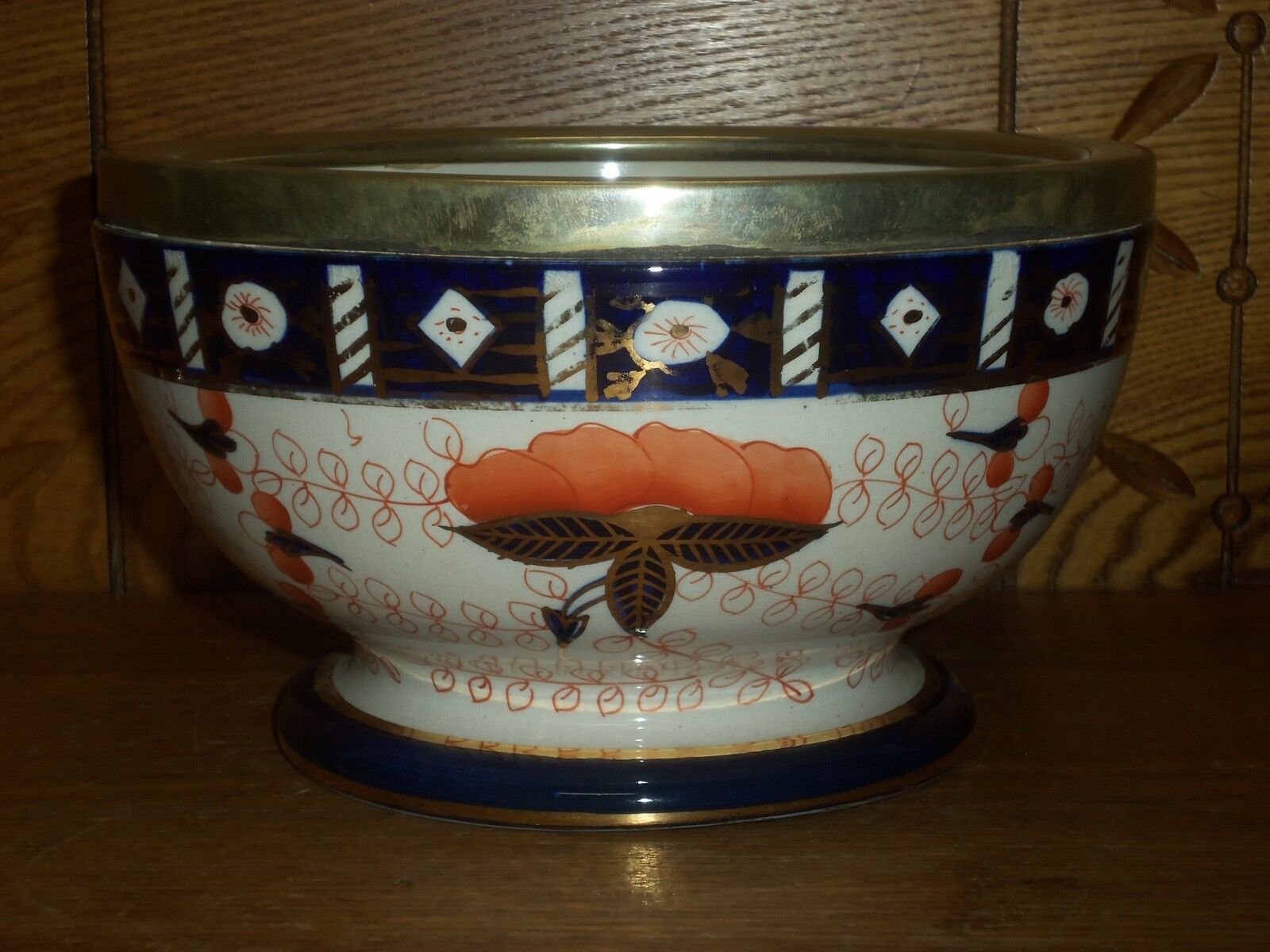 Antique Gaudy Bowl - Marked With Crown