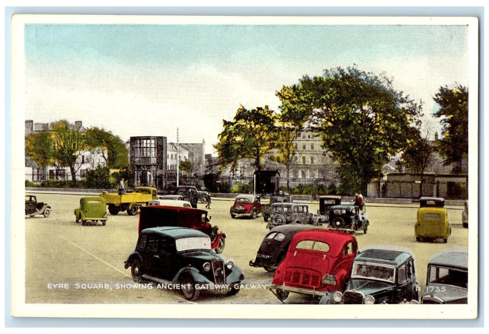 c1920\'s Eyre Square Showing Ancient Gateway Galway Ireland Antique Postcard