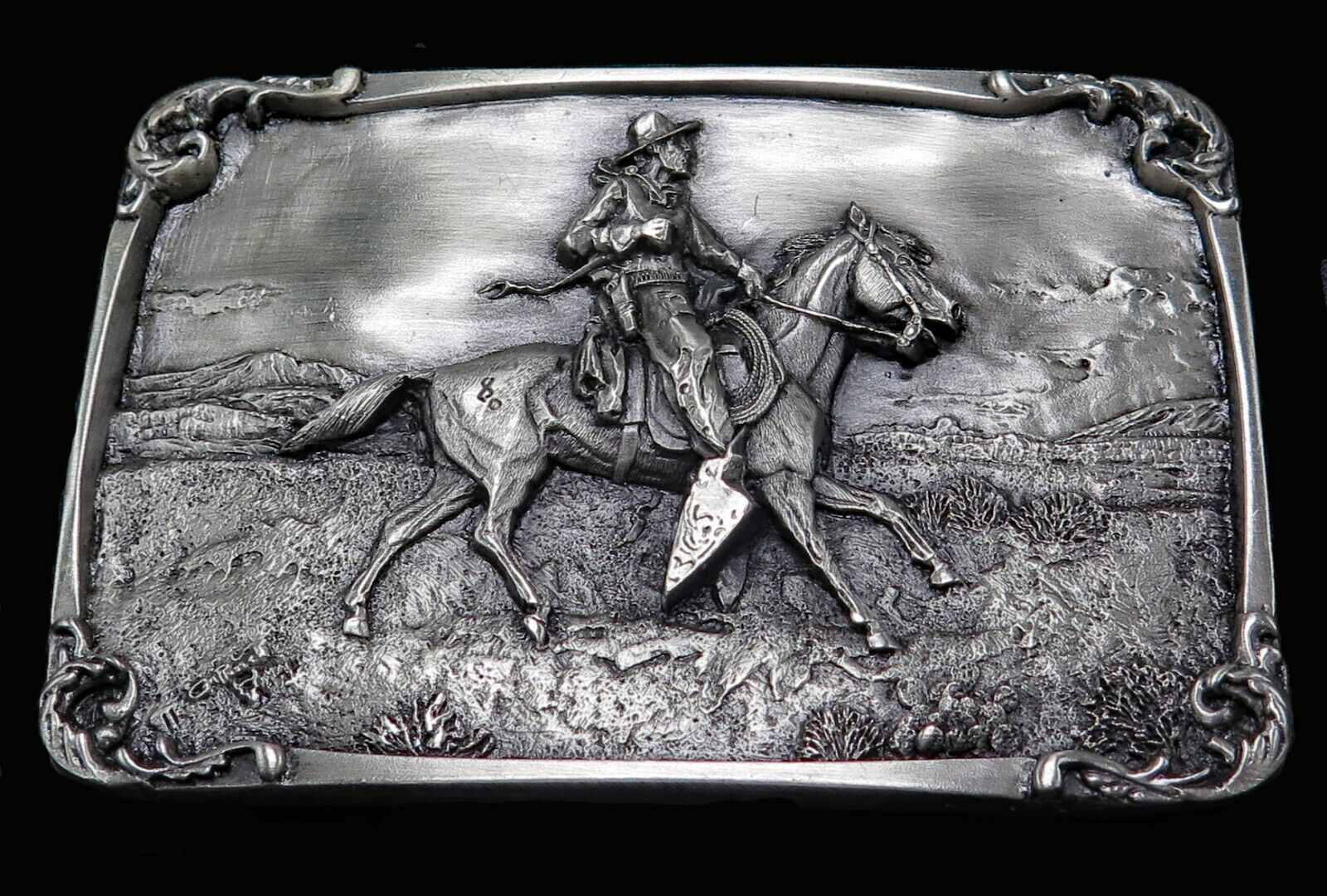Charles M Russell Drifters Vintage Belt Buckle