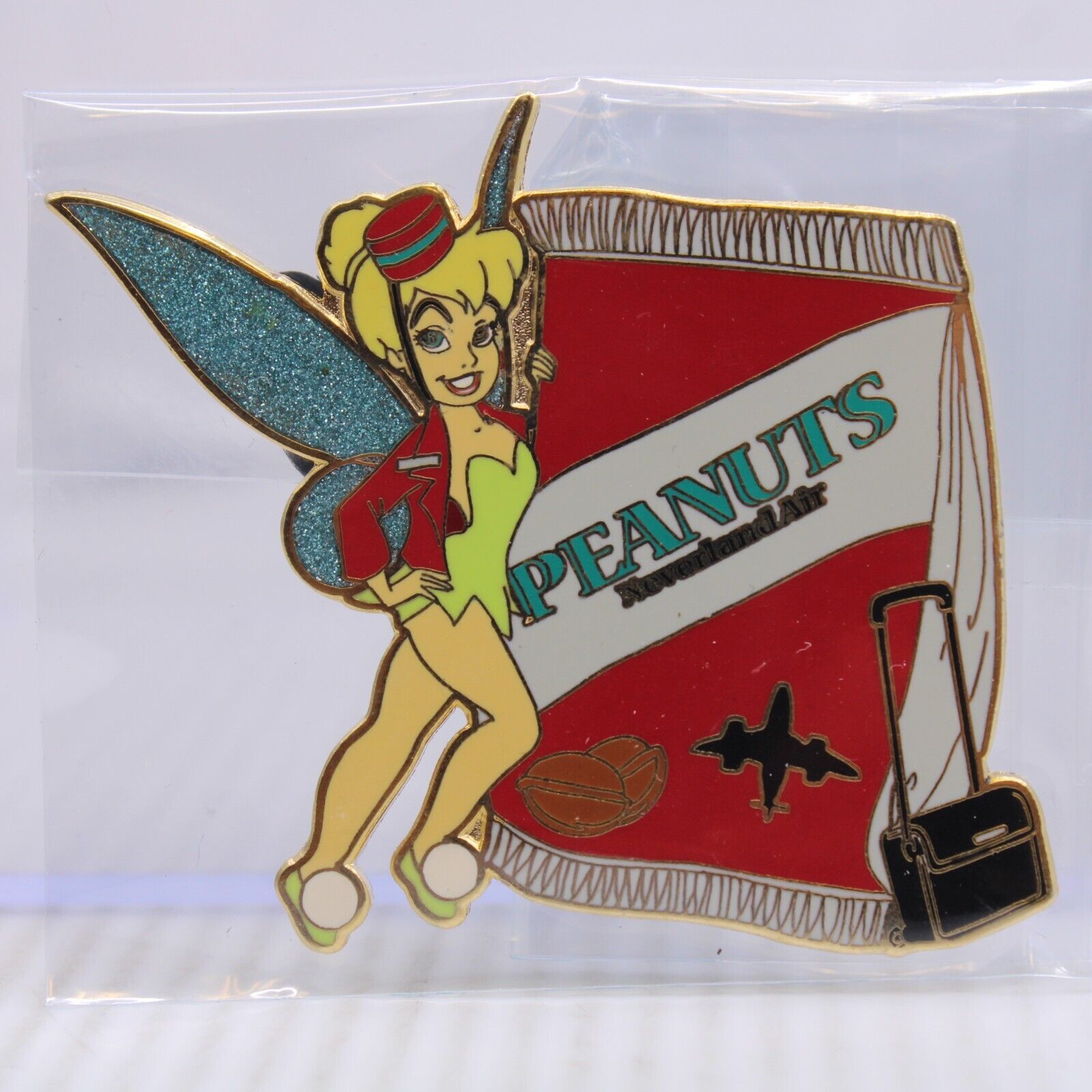 Disney Auctions LE 100 Pin Tinker Bell Peanuts Neverland Air Attendant