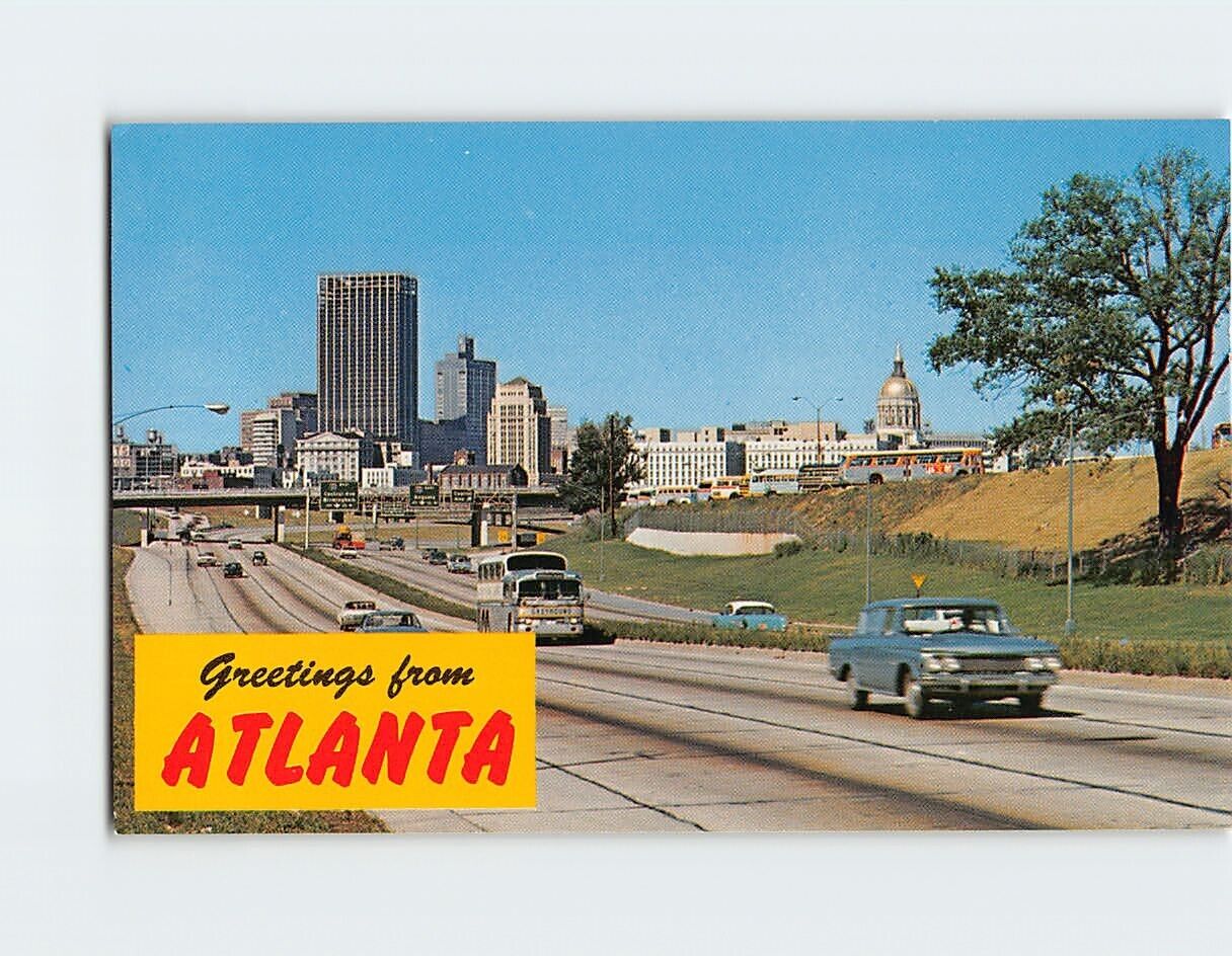 Postcard Expressway Greetings from Atlanta Georgia USA