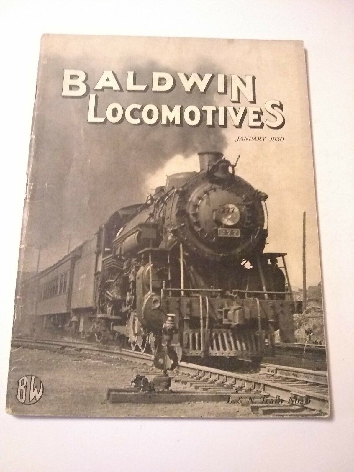 Baldwin Locomotives Magazine January 1930 Vintage Railroad