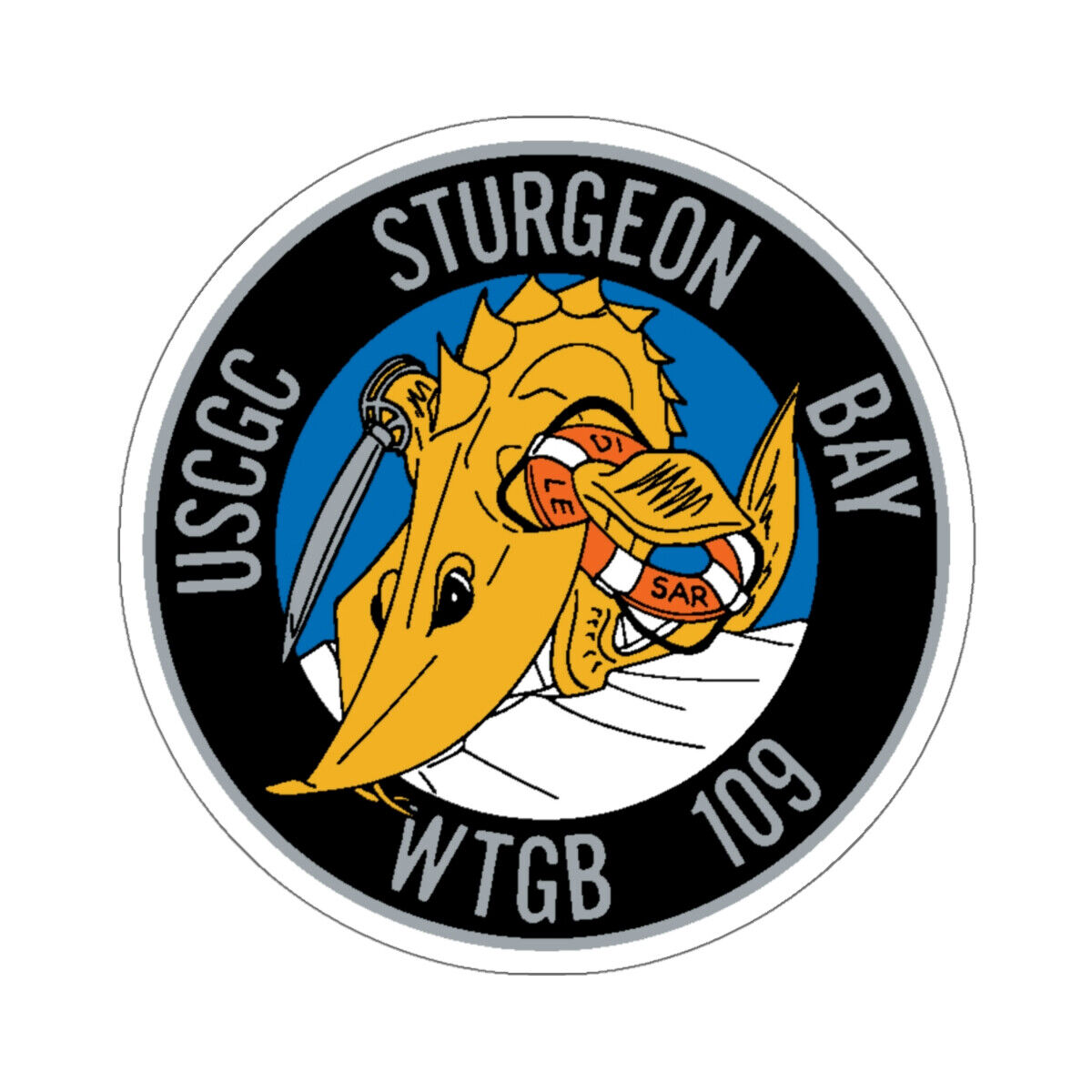 USCGC Sturgeon WTGB 109 (U.S. Coast Guard) STICKER Vinyl Die-Cut Decal