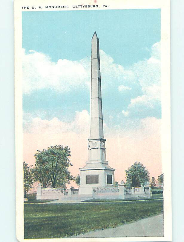 W-border MONUMENT SCENE Gettysburg Pennsylvania PA 6/28 AE7789