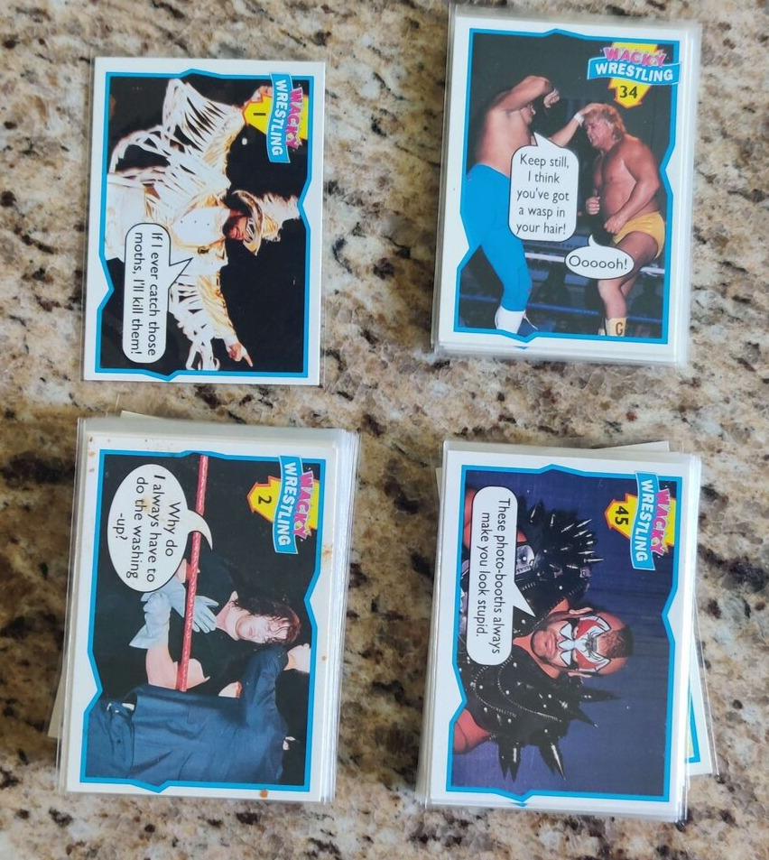 1993 Topps Wacky Wrestling Complete Set 66 Ireland Exclusive wrestling cards