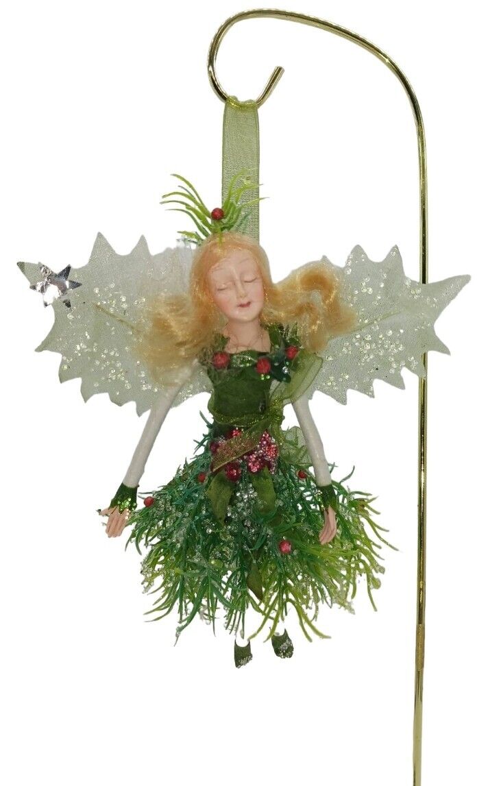 FAIRY DOLL RARE FOREST STYLE ICE FAIRY VTG STATS ORNAMENT 