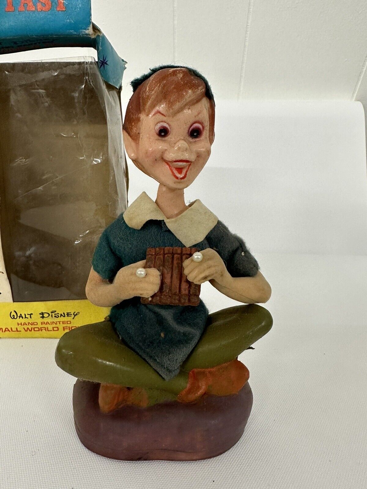 Vintage Walt Disney Peter Pan 1960 Hand Painted Figurine With Original Box