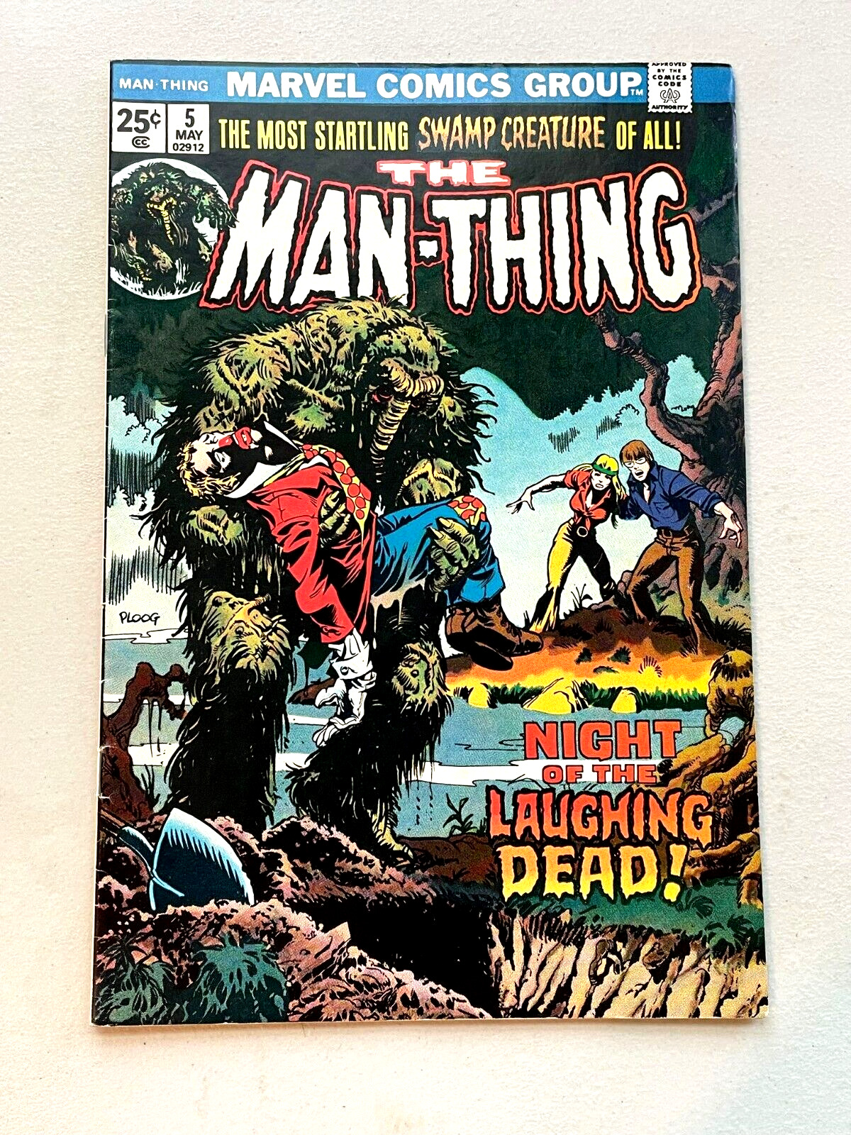 The Man-Thing #5 (Marvel 1974) F/VF, Ploog cover, Night of the Laughing Dead