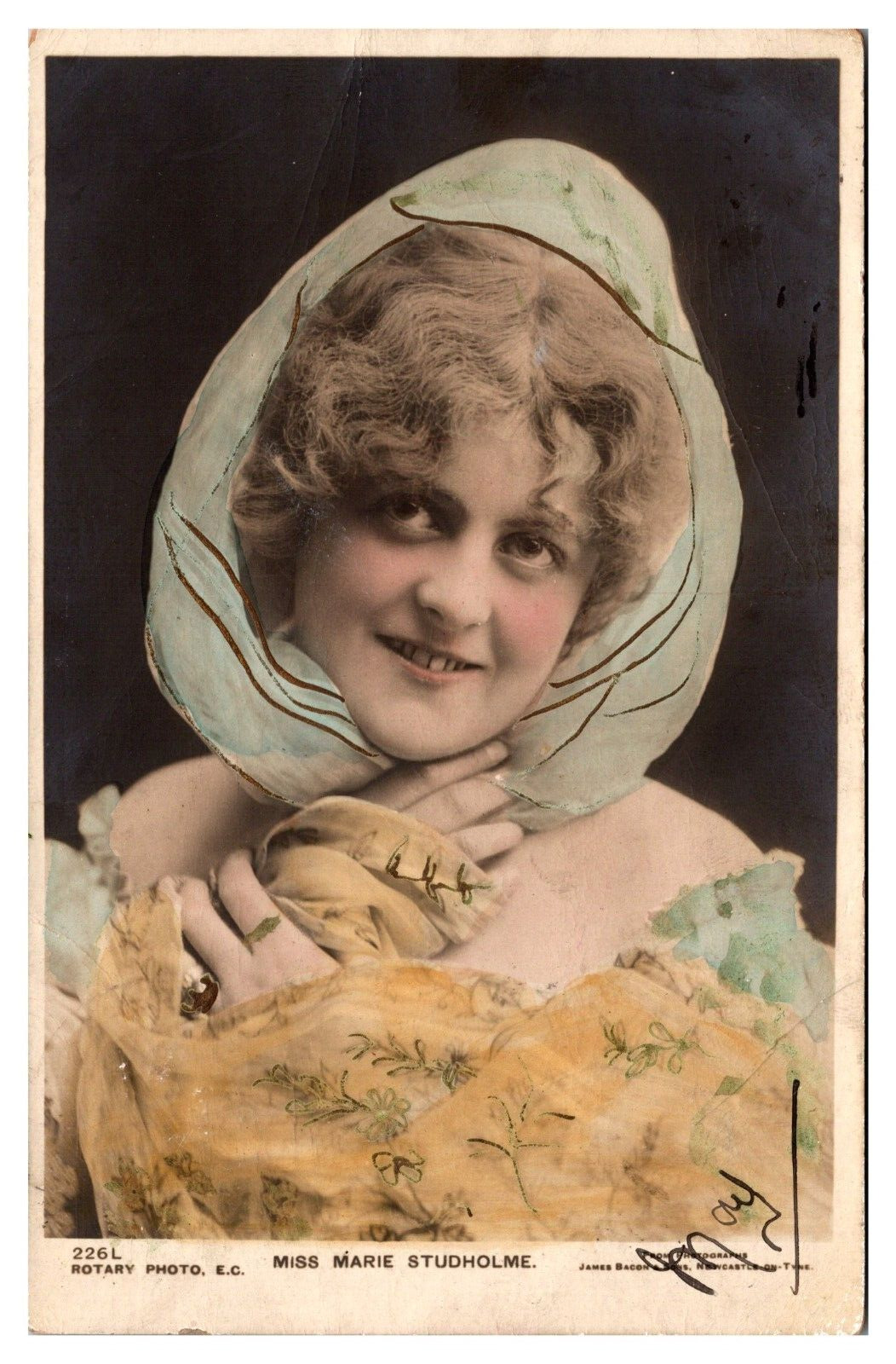 1904 Miss Marie Studholme, Victorian English Actress and Singer, Postcard