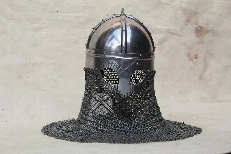 Medieval Gjermundbu Helmet Viking helmet Viking period helmet battle ready gift