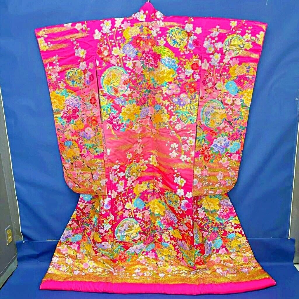 Japanese Kimono Uchikake Wedding Pure Silk japan 1692