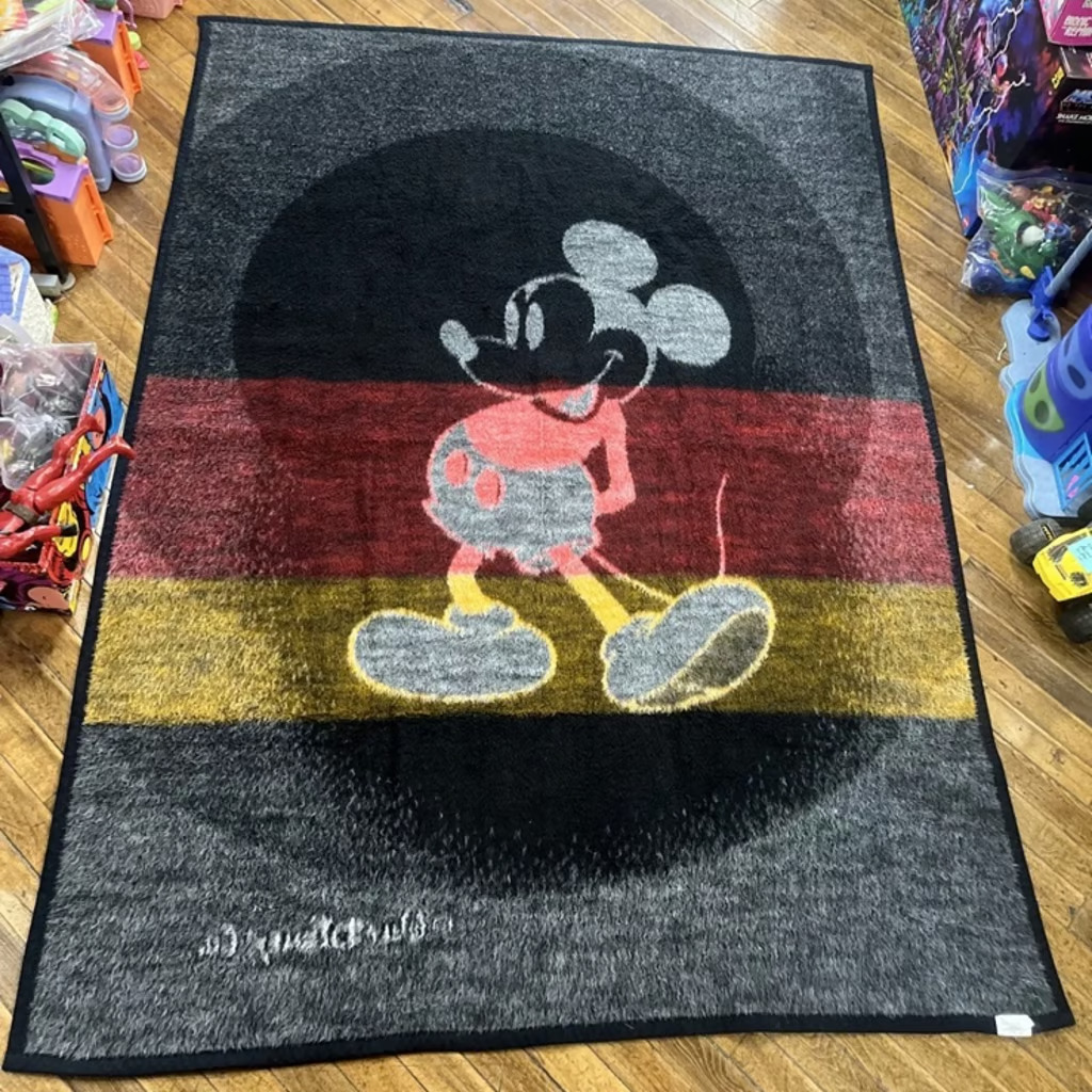 Vtg Biederlack Blanket Mickey Mouse Walt Disney Acrylic USA 55x49 Throw Rev