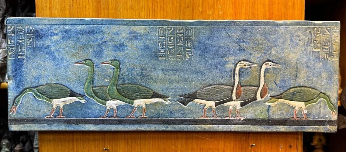 RARE ANCIENT EGYPTIAN ANTIQUITIES Painting Geese Medium Famous for Mona Lisa BC