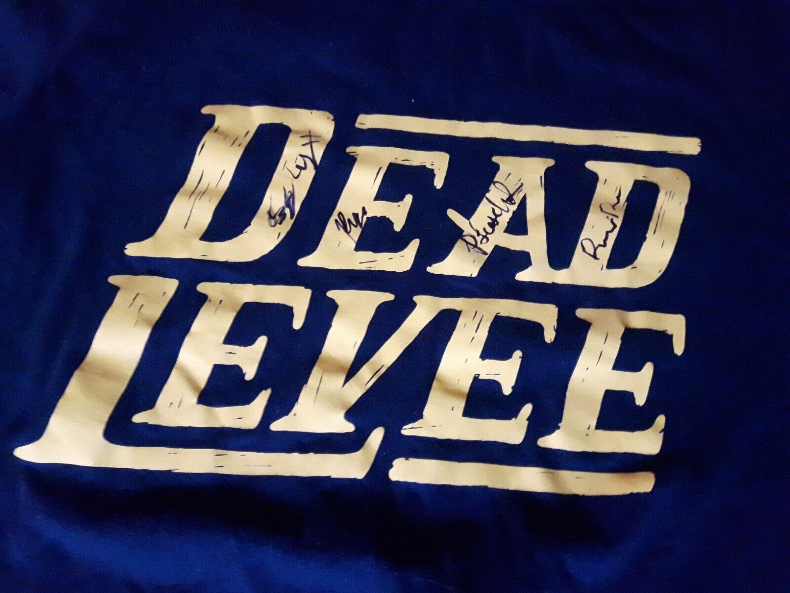 Dead Levee Autographed T-shirt. Regina, SK Band. Signed