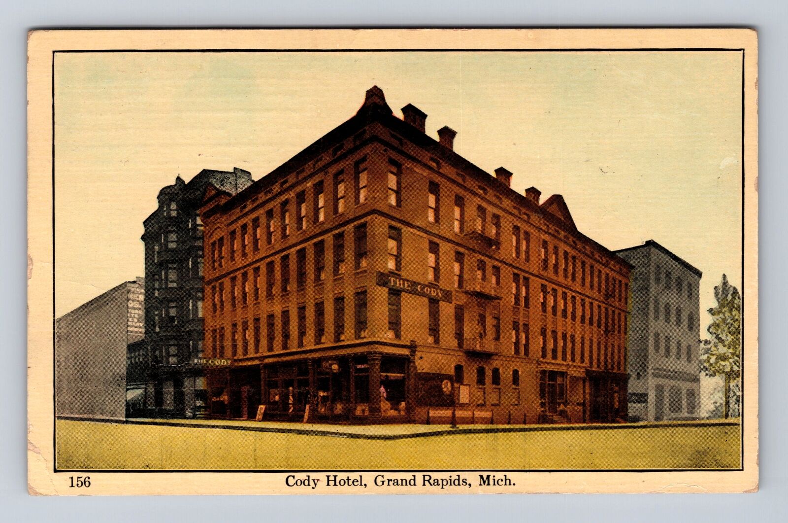 Grand Rapids MI-Michigan, Cody Hotel, Advertising, Antique Vintage Postcard