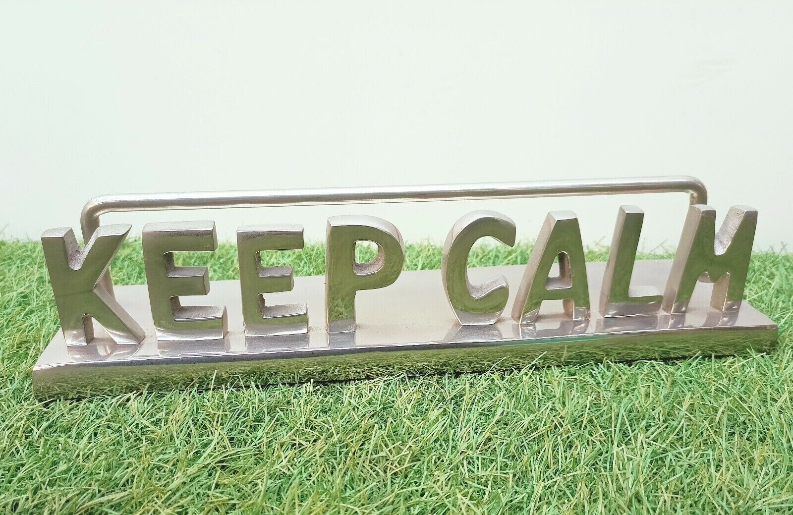 Keep calm table top decorative aluminum keep calm sign board home decor item