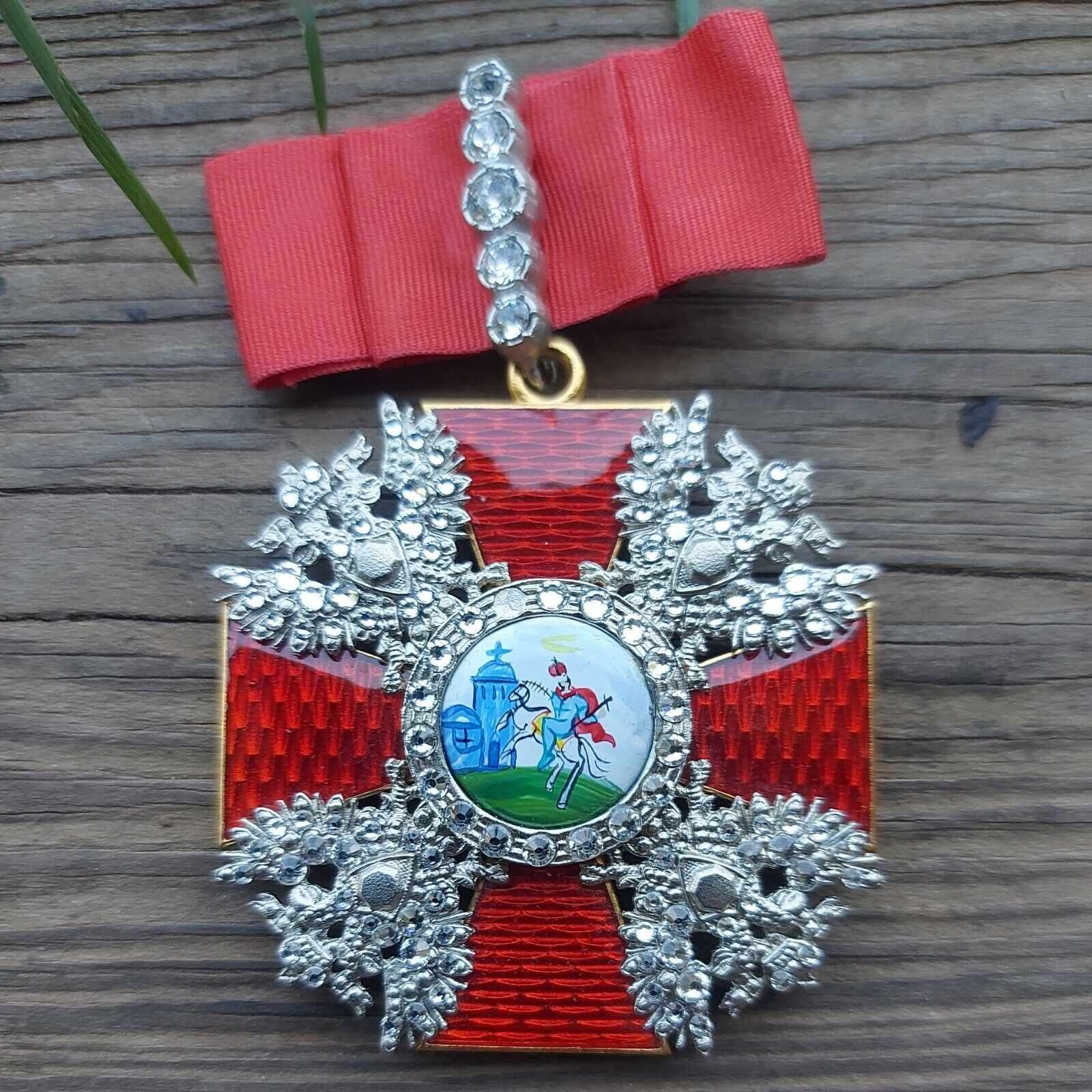 Order Badge Cross of the Order St. Nevsky, with crystals ,REPLICA