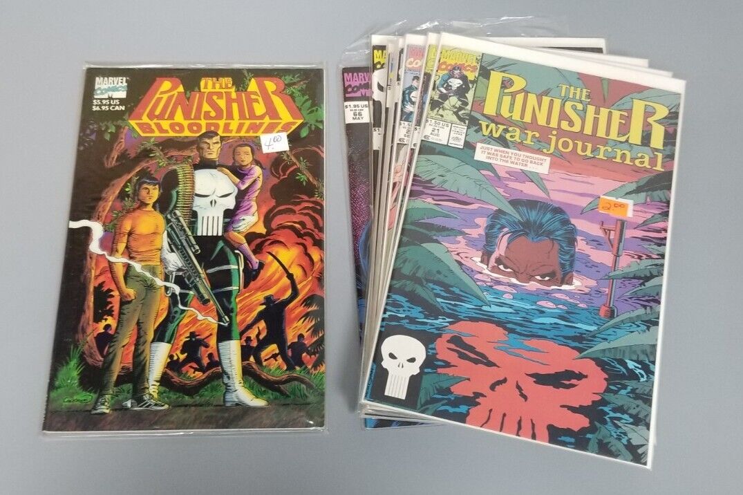 Punisher War Journal (1990) and Bloodlines (1991) Marvel Comics 11 Issue Lot VF