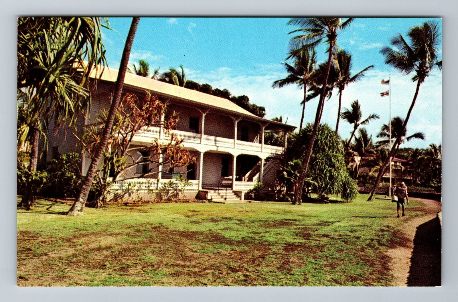 Kailua Kona HI-Hawaii, Hulihee Palace, Vintage Postcard