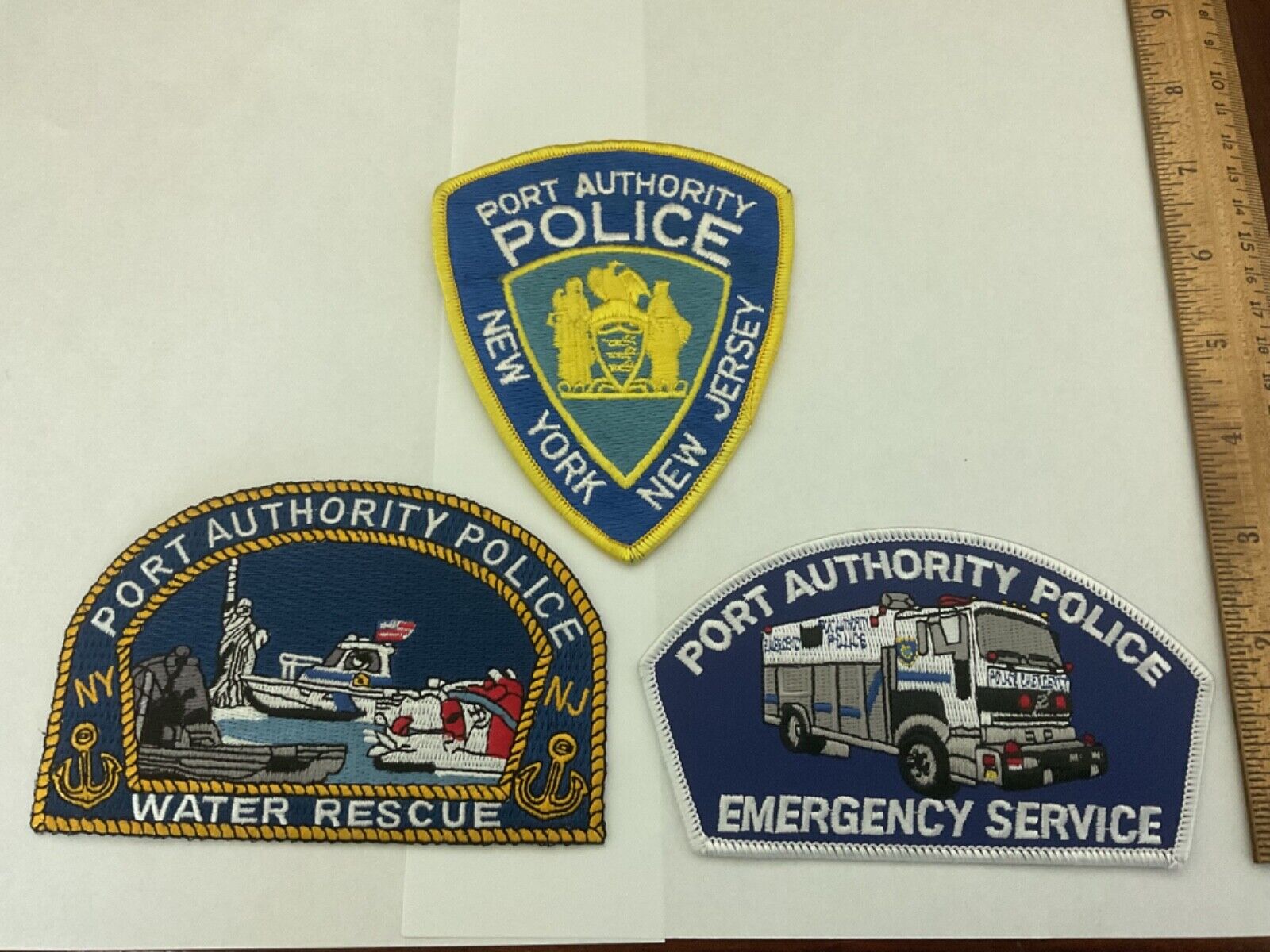 Port Authority Police collectable patch set 3 pieces, one is vintage.