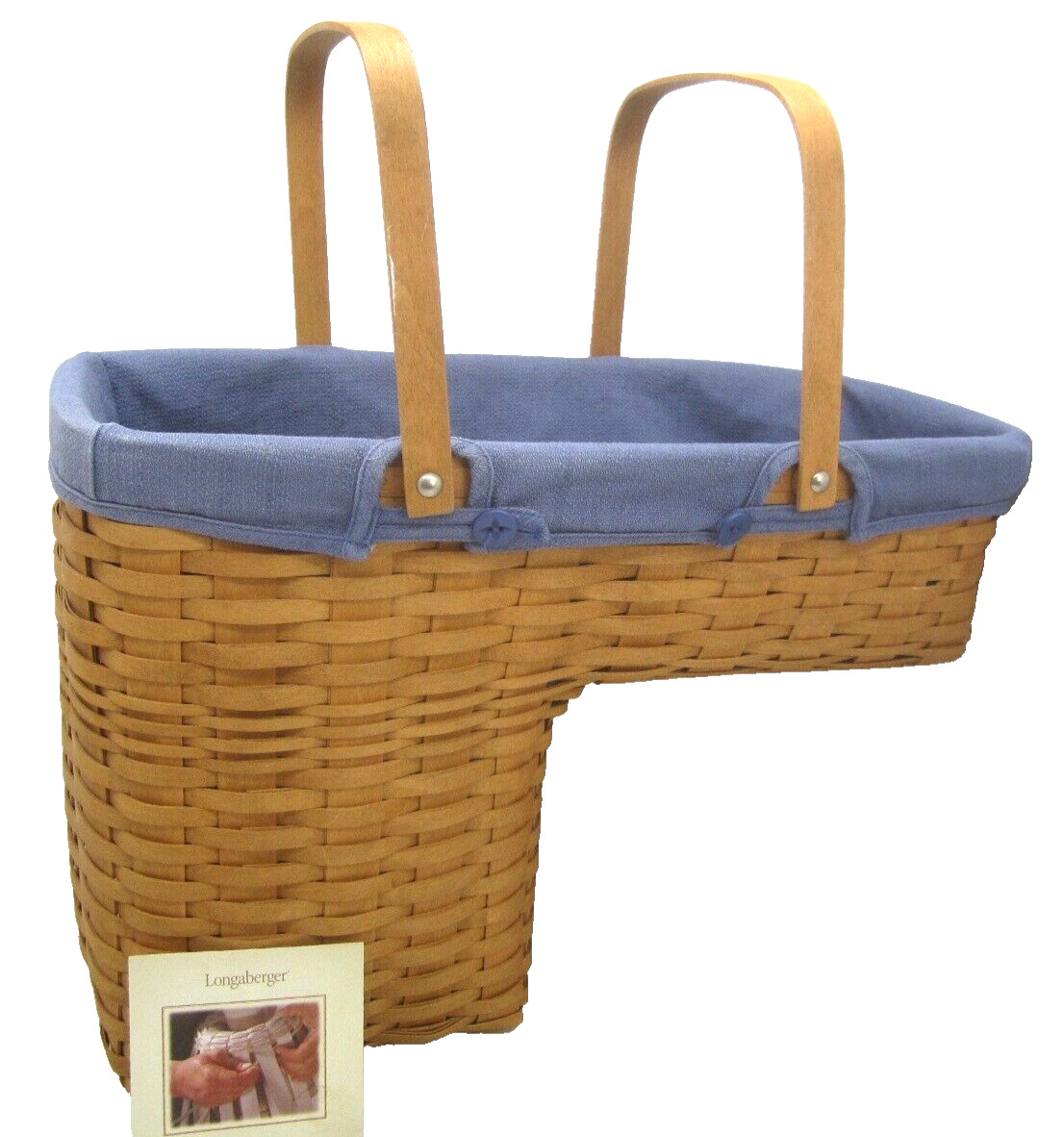 Longaberger Step It Up Stair Basket with Liner 2005