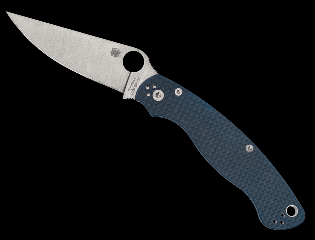 Spyderco Knives Military 2 C36GPCBL2 Cobalt Blue G10 CPM Pocket Knife Stainless