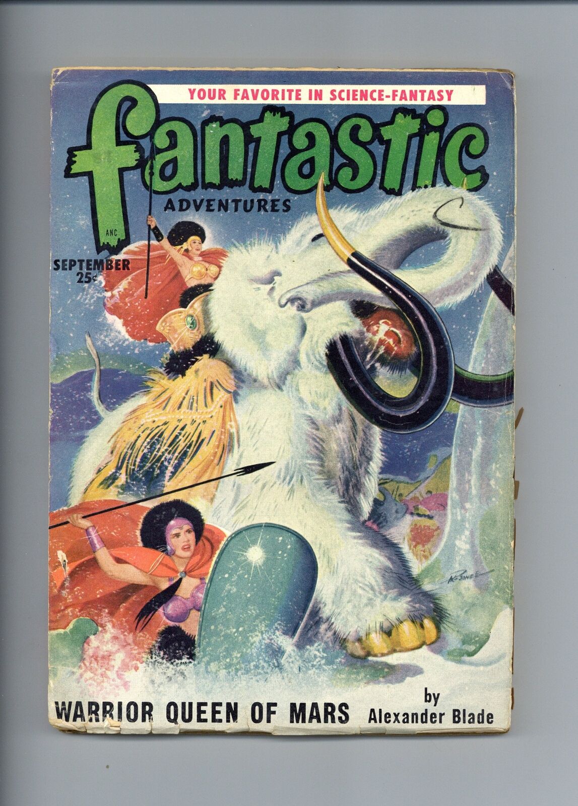 Fantastic Adventures Pulp / Magazine Sep 1950 Vol. 12 #9 VG