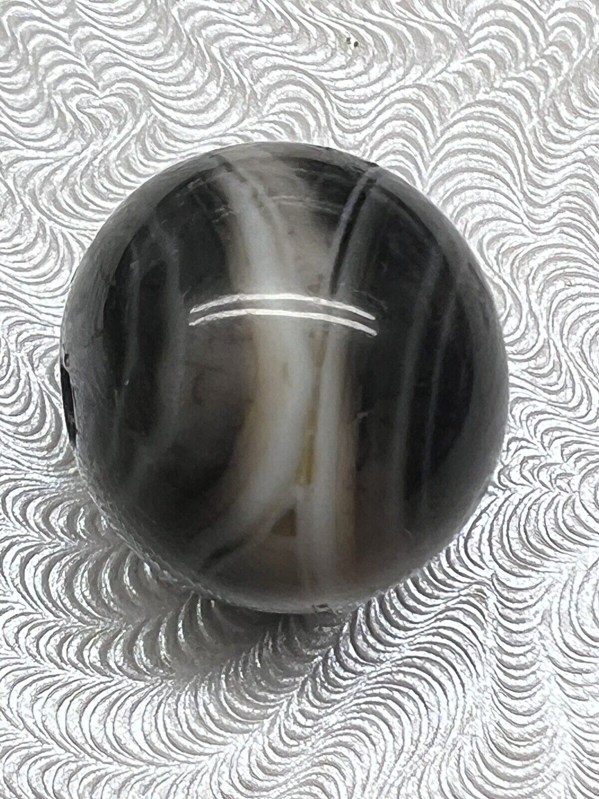 Ancient DZI Banded Agate Bead 14.6 X 13.7 mm Collectible Artifact