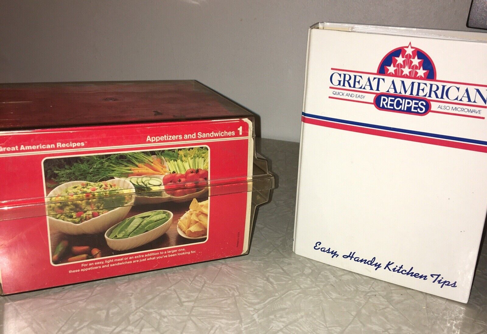 1988 Great American Recipe Cards Box Set 1-18 Indexed Recipe Cards + Recipe Book