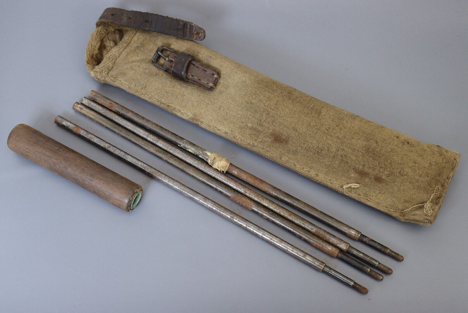 As Found Incomplete Rare WWII Japanese Arisaka Type 99 Rifle Squad Cleaning Kit