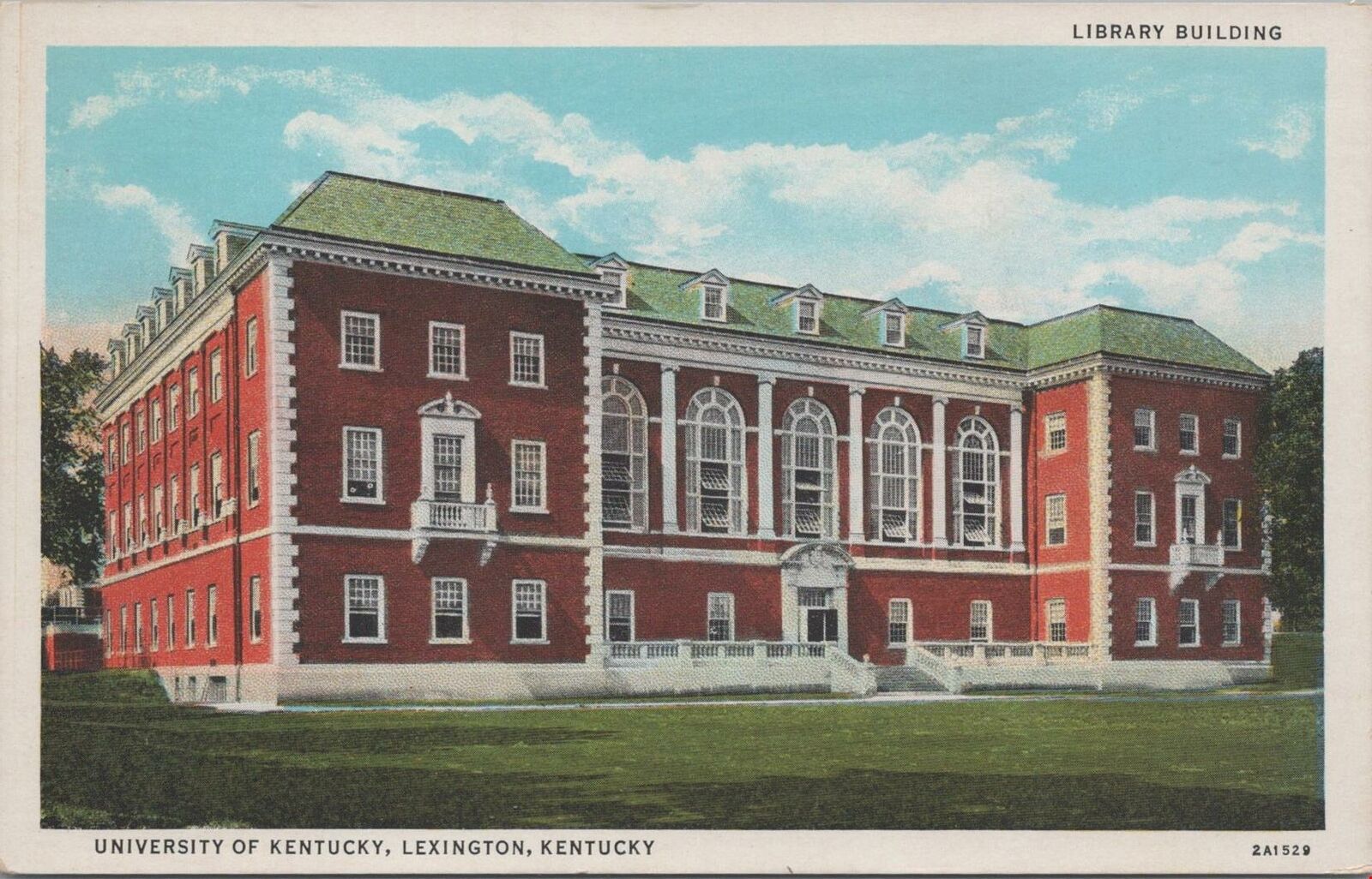 Postcard University of Kentucky Library Bldg Lexington Kentucky KY 