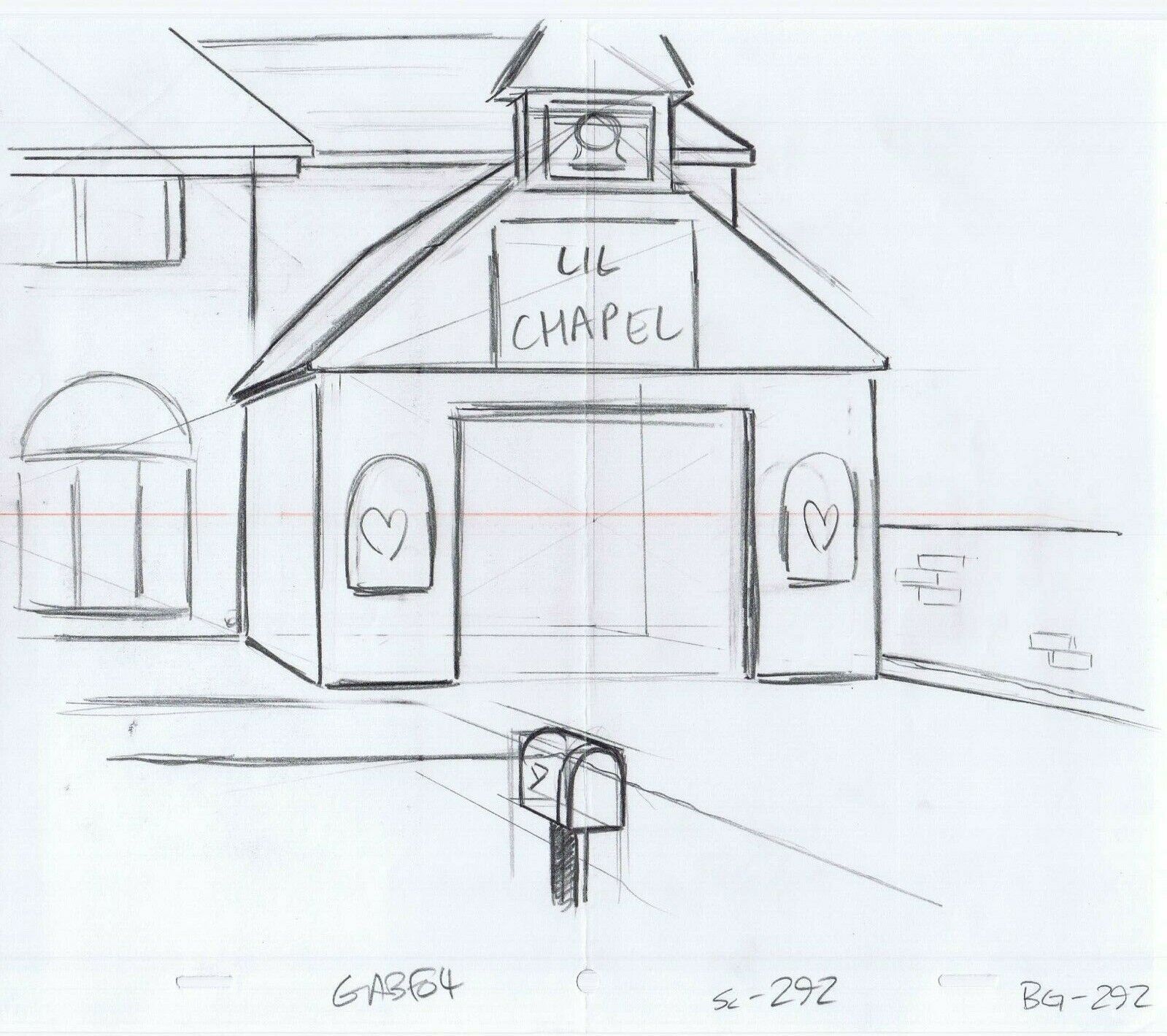 Simpsons 2005 Lil Chapel Original Art w/COA Production Pencils GABF04 SC292
