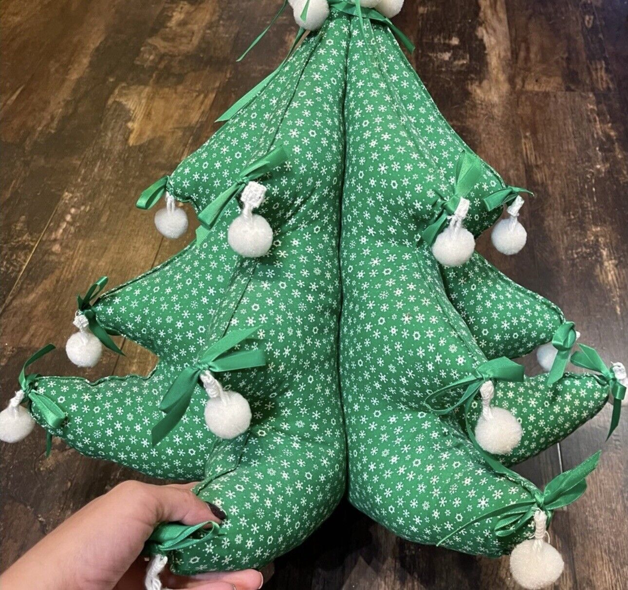 Vintage Handmade Fabric Christmas Tree