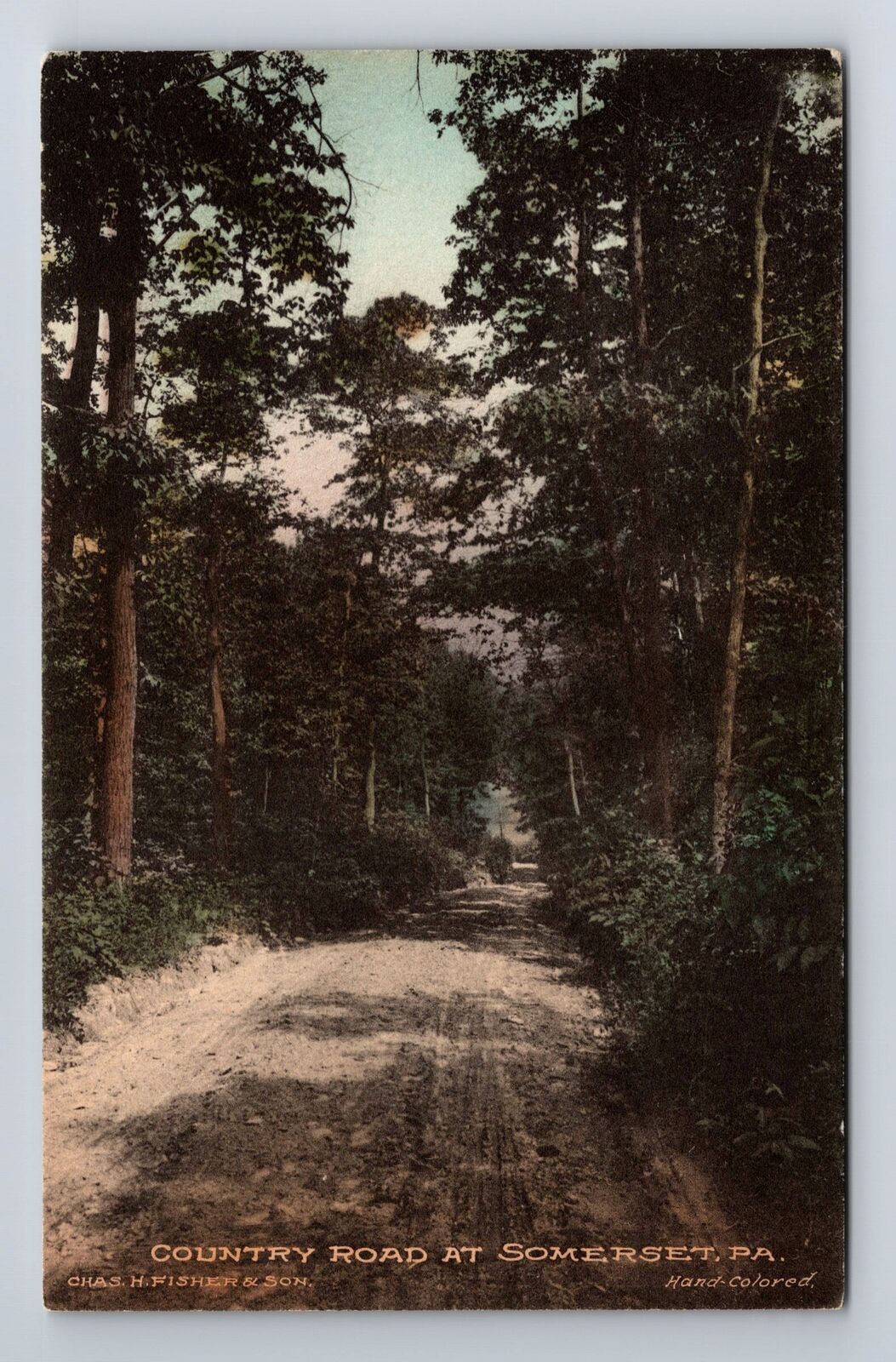 Somerset PA-Pennsylvania, Country Road, Antique, Souvenir, Vintage Postcard