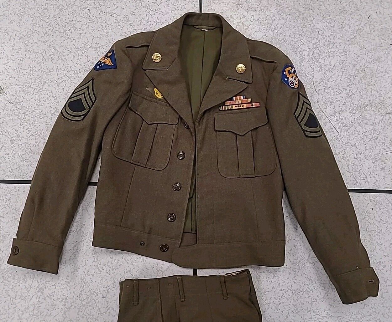  WWII USAAF THEATER  5TH AIR FORCE  Uniform 36R & 29/29 Pant