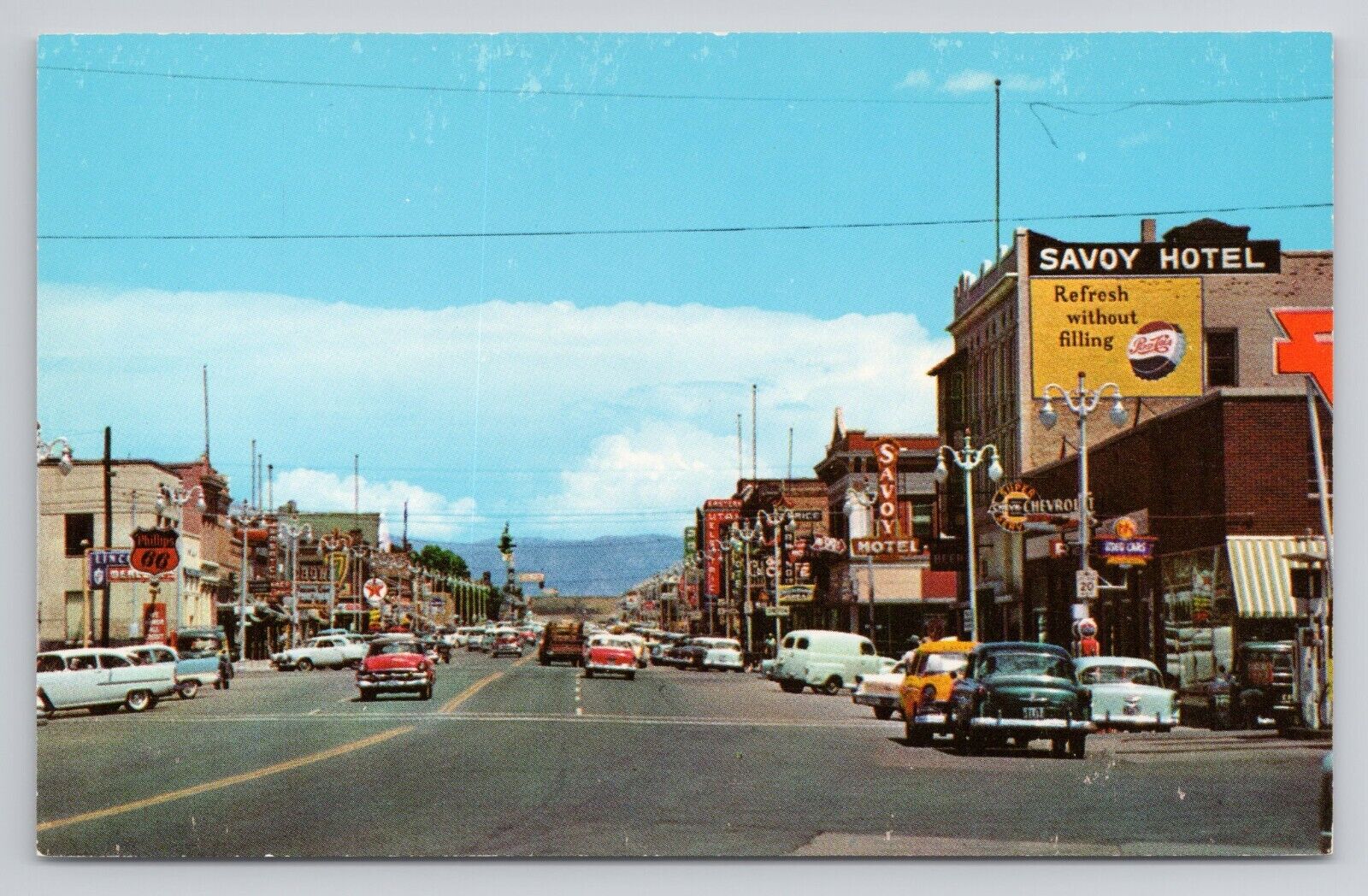 Postcard Main Street Looking East Price Utah
