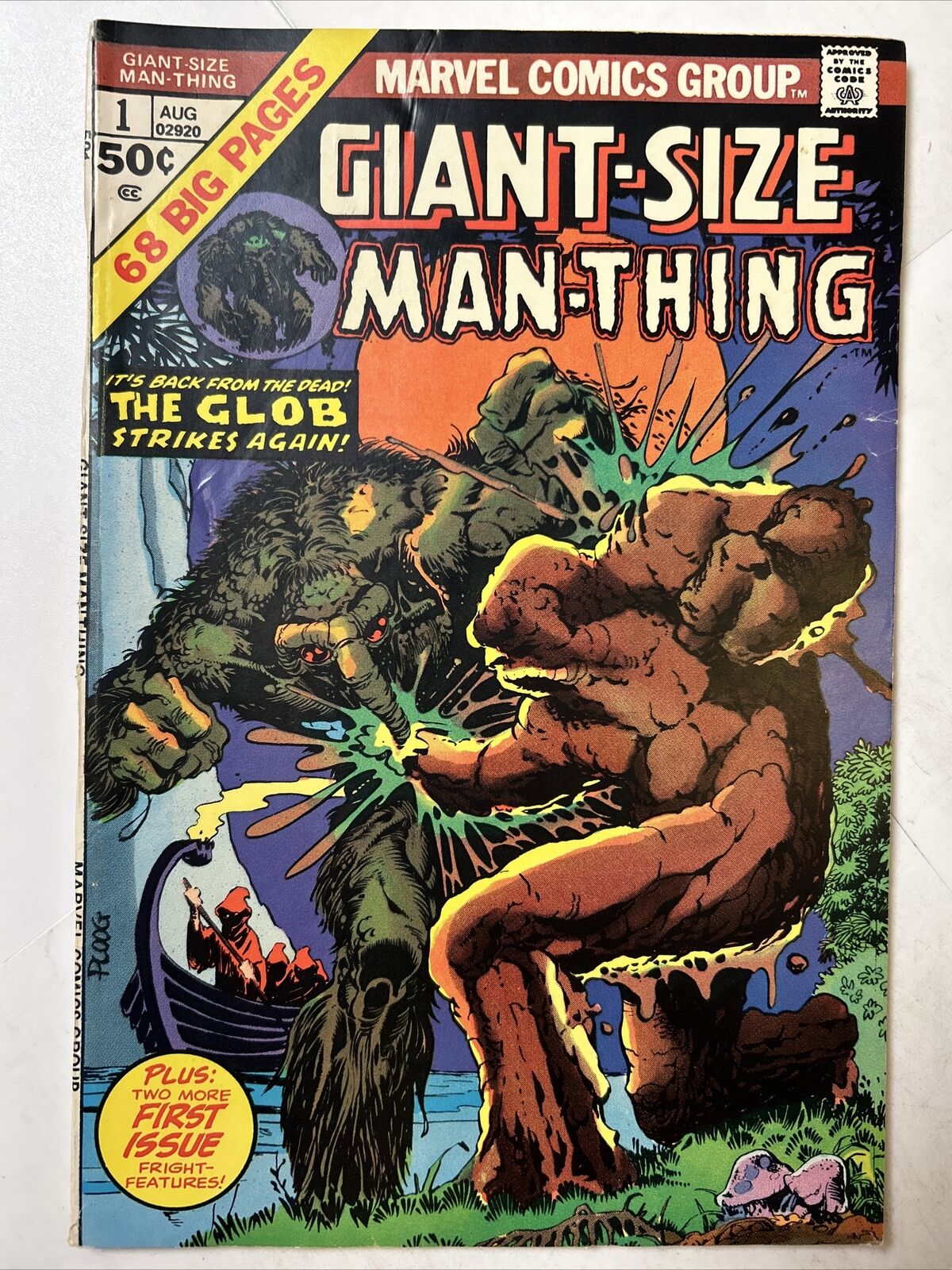 Giant Size Man-Thing #1  1st Cult of Entropy Ploog *Fine-*