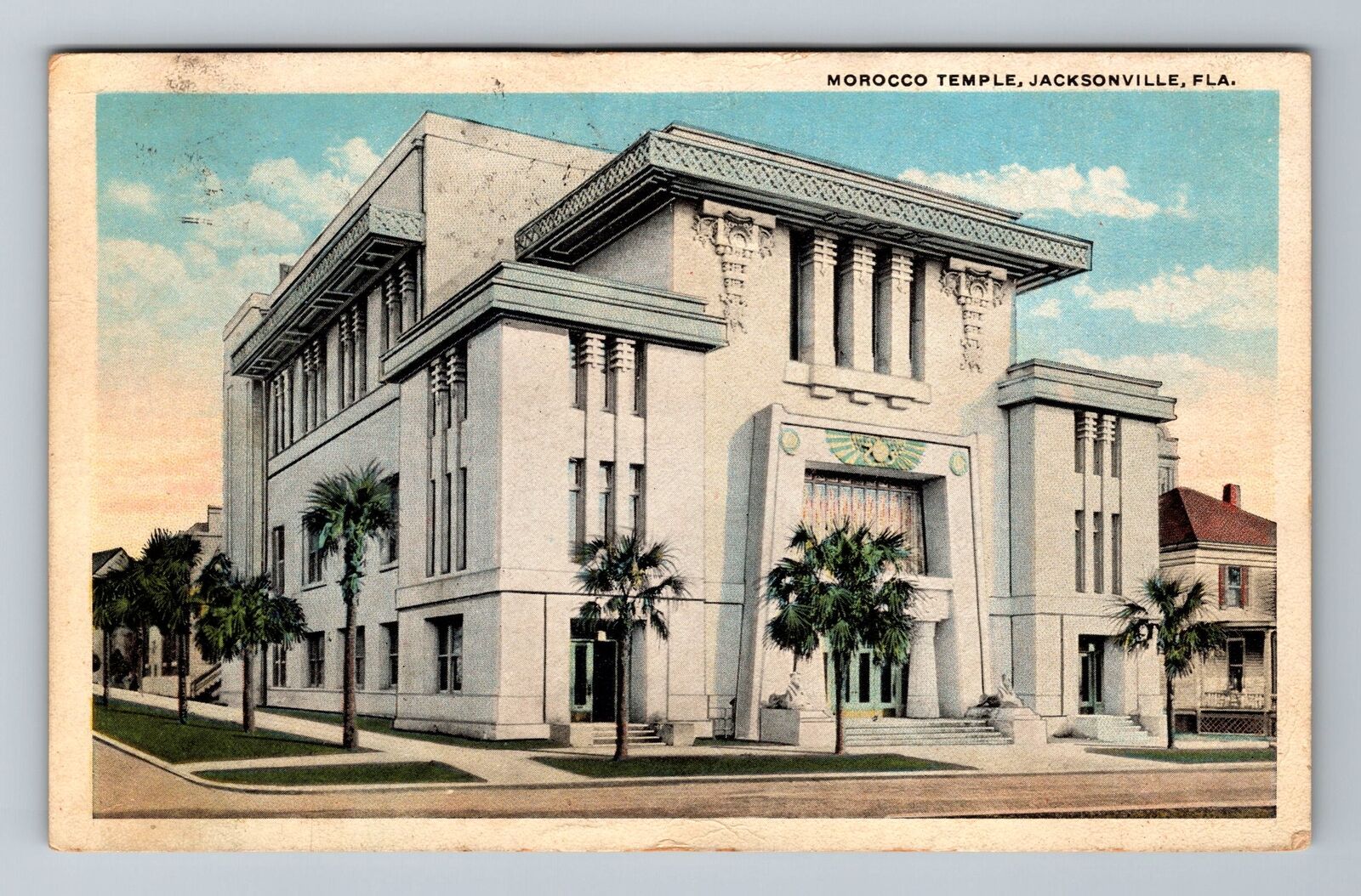 Jacksonville FL-Florida, Morocco Temple, Vintage Postcard