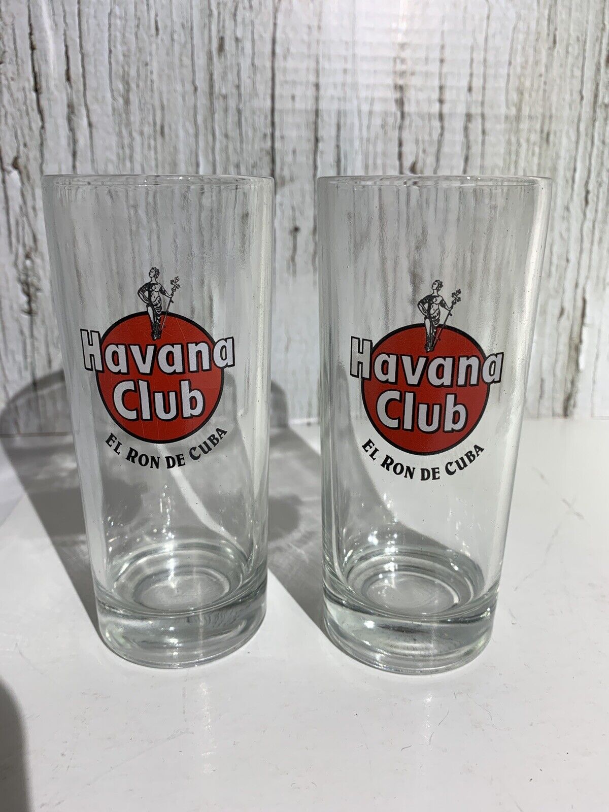 2 Vintage Havana Club EL RON DE CUBA Drinking Glasses Cuba Libre Rum Glasses