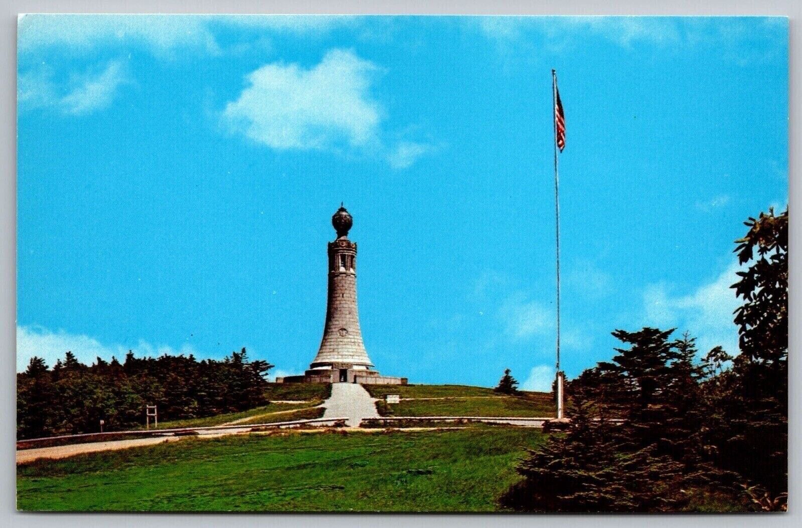 Mount Greylock Mountain War Memorial Beacon Massachusetts Mass MA UNP Postcard