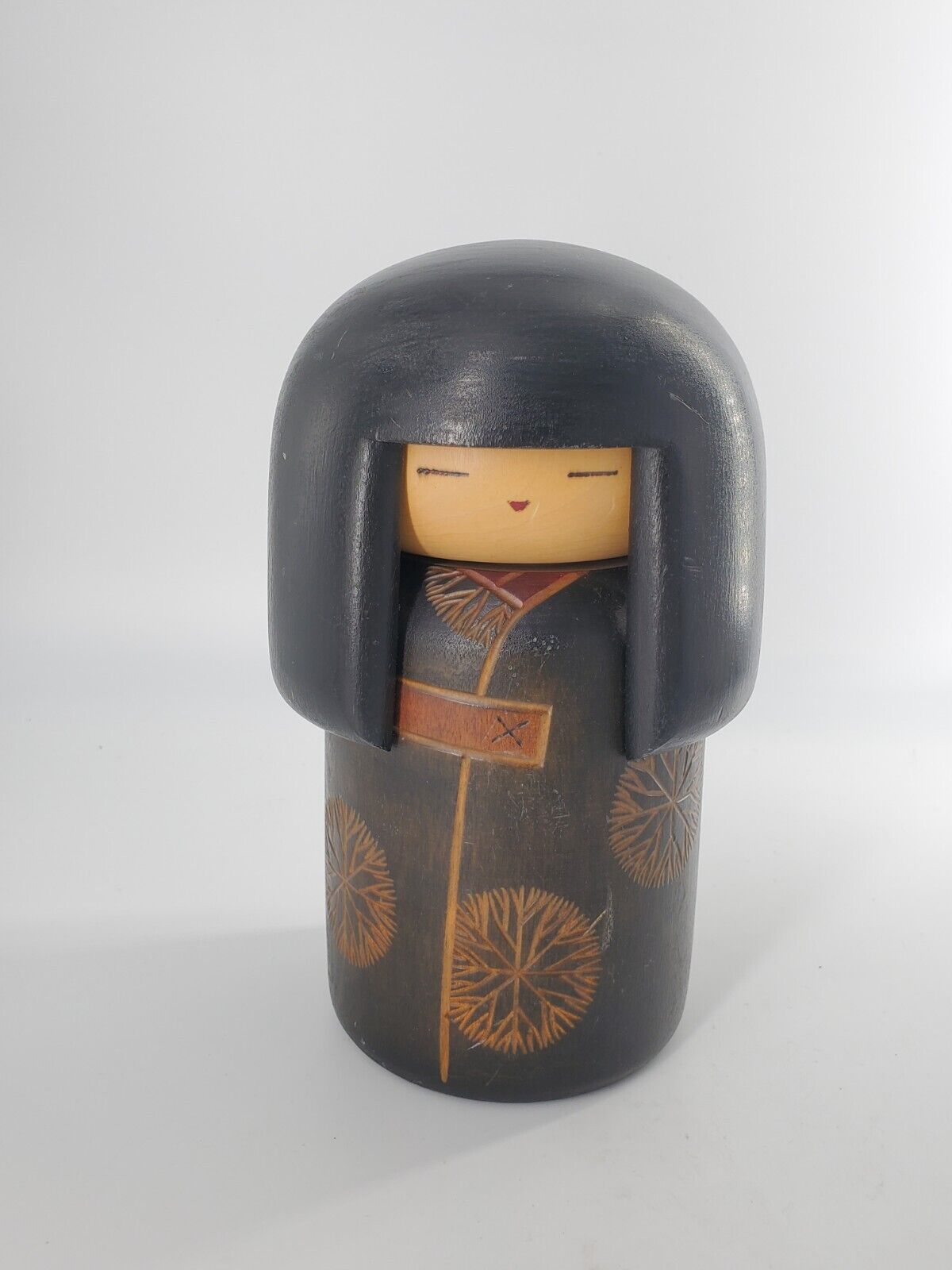 Large Creative (Sosaku) Kokeshi by Master Sansaku Sekiguchi Wooden Doll, 8½