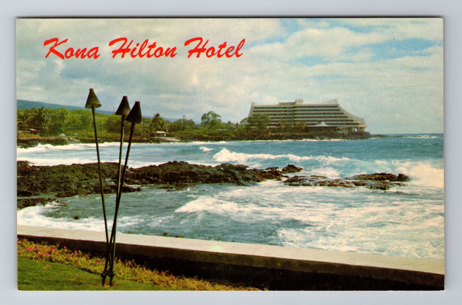 Kailua-Kona HI-Hawaii, Kona Hilton Hotel Advertising, Antique, Vintage Postcard