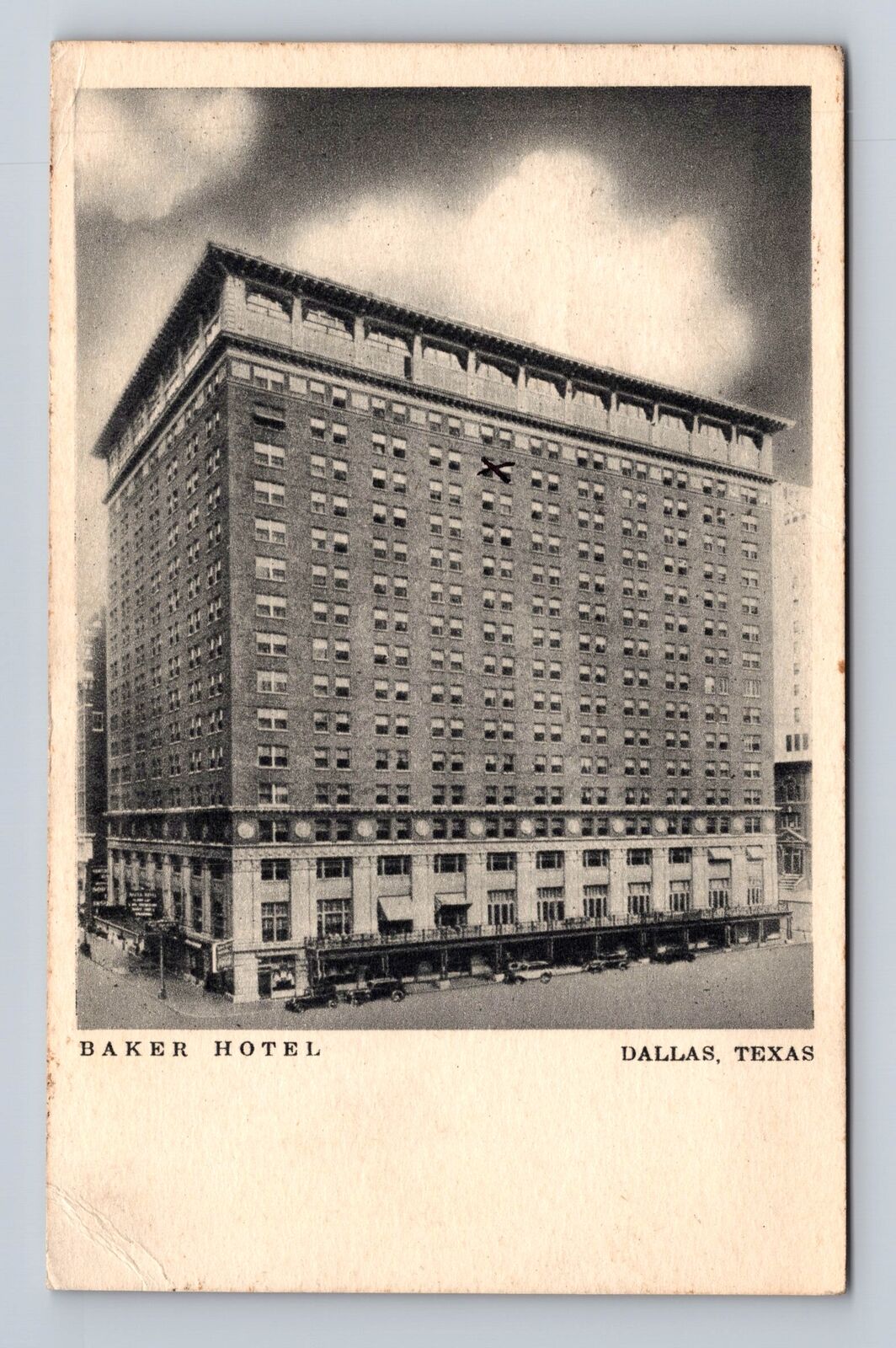 Dallas TX-Texas, Baker Hall, Antique, Vintage c1941 Souvenir Postcard