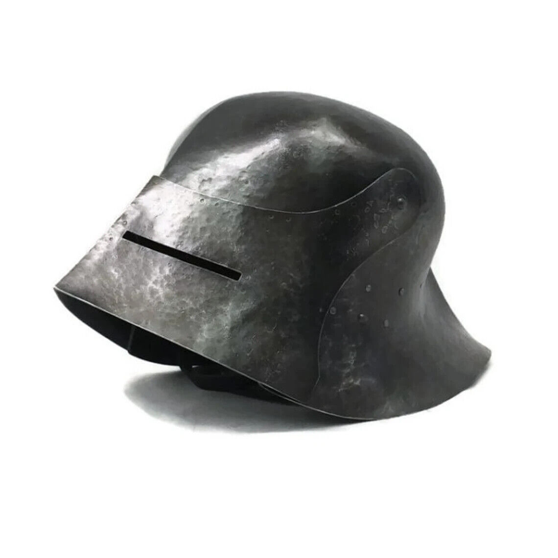 Medieva Knight Steel Armor Helmet Larp Armor, Medieval German Black Sallet