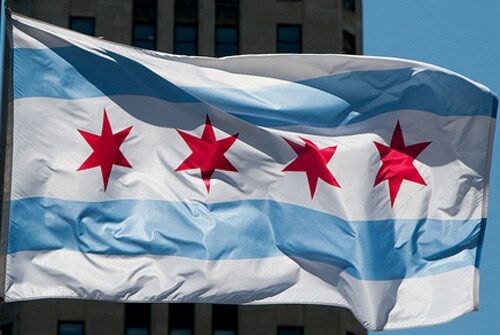 New Chicago City Flag 3x5 ft of illinois state better quality usa seller